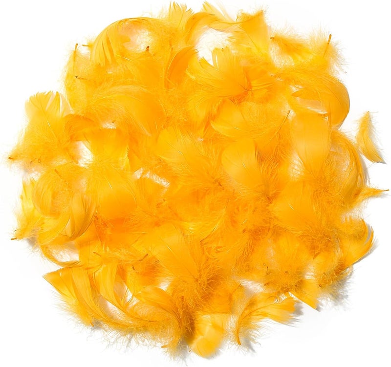 Lamar Feather 300pcs Golden Yellow Feathers 2-3 Inches Bulk Feathers for Crafting, Dream Catcher Accessories, Art Projects, DIY Crafting, Handi Crafts, Balloon Fills, Party Decoration (Golden) - Image 3